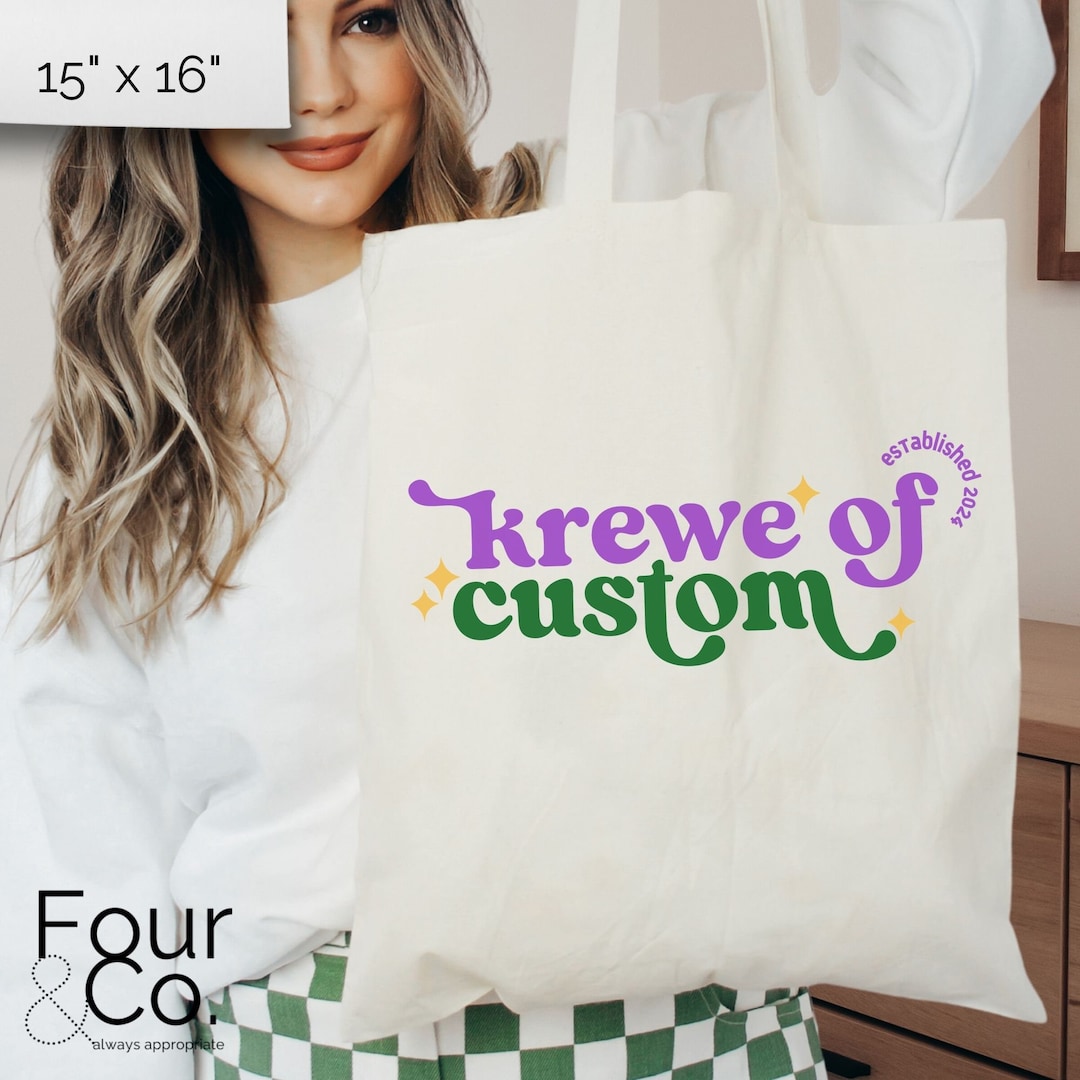 Personalized Mardi Gras Bead Bag, Mardi Gras Tote Bag, Mardi Gras Name ...