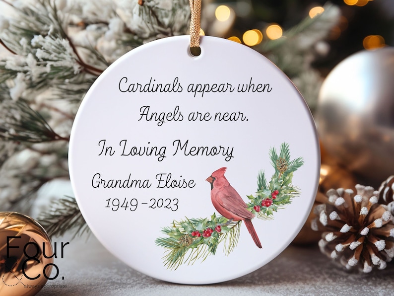 Memorial Ornaments Personalized, Personalized Memorial Christmas