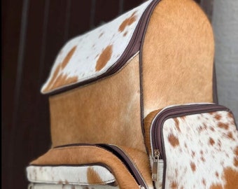 Handcrafted Genuine Cowhide Leather Backpack | School Diaper Bag | Travel Backpack | Premium Cowhide Leather Backpack