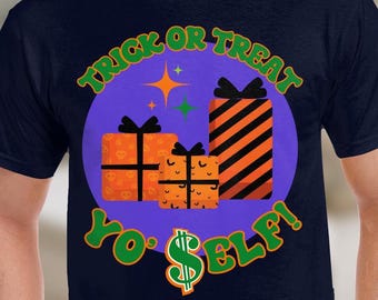 Lustiges Halloween Shirt-Unisex-Trick or Treat Yo 'Self-Shirt, lustiges Halloween-T-Shirt, Herbst-Shirt, Süßes oder Saures Shirt