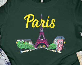Paris Eiffel Tower Graphic T-Shirt: Stylish Travel Tee