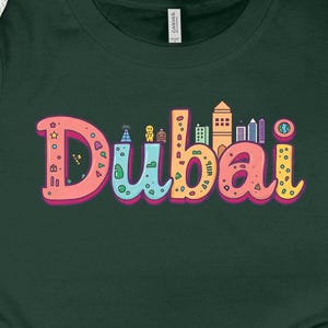 Dubai City Skyline T-Shirt, Dubai Graphic Tee, Colorful Dubai Shirt, Unique Dubai Souvenir Tee, Dubai Travel Gift Shirt