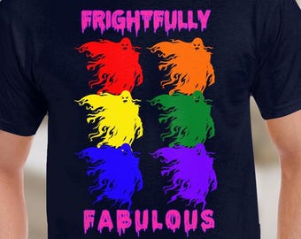 Lustiges Halloween Pride Shirt-Unisex-Schrecklich fabelhaftes T-Shirt, LGBTQ Shirt, LGBTQ Pride Shirt, Lesben Geschenk, Gay Geschenk, Transparent Pride