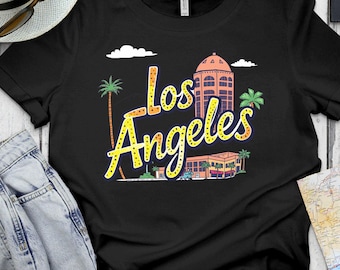 Los Angeles Skyline T-Shirt: Colorful LA Souvenir Tee
