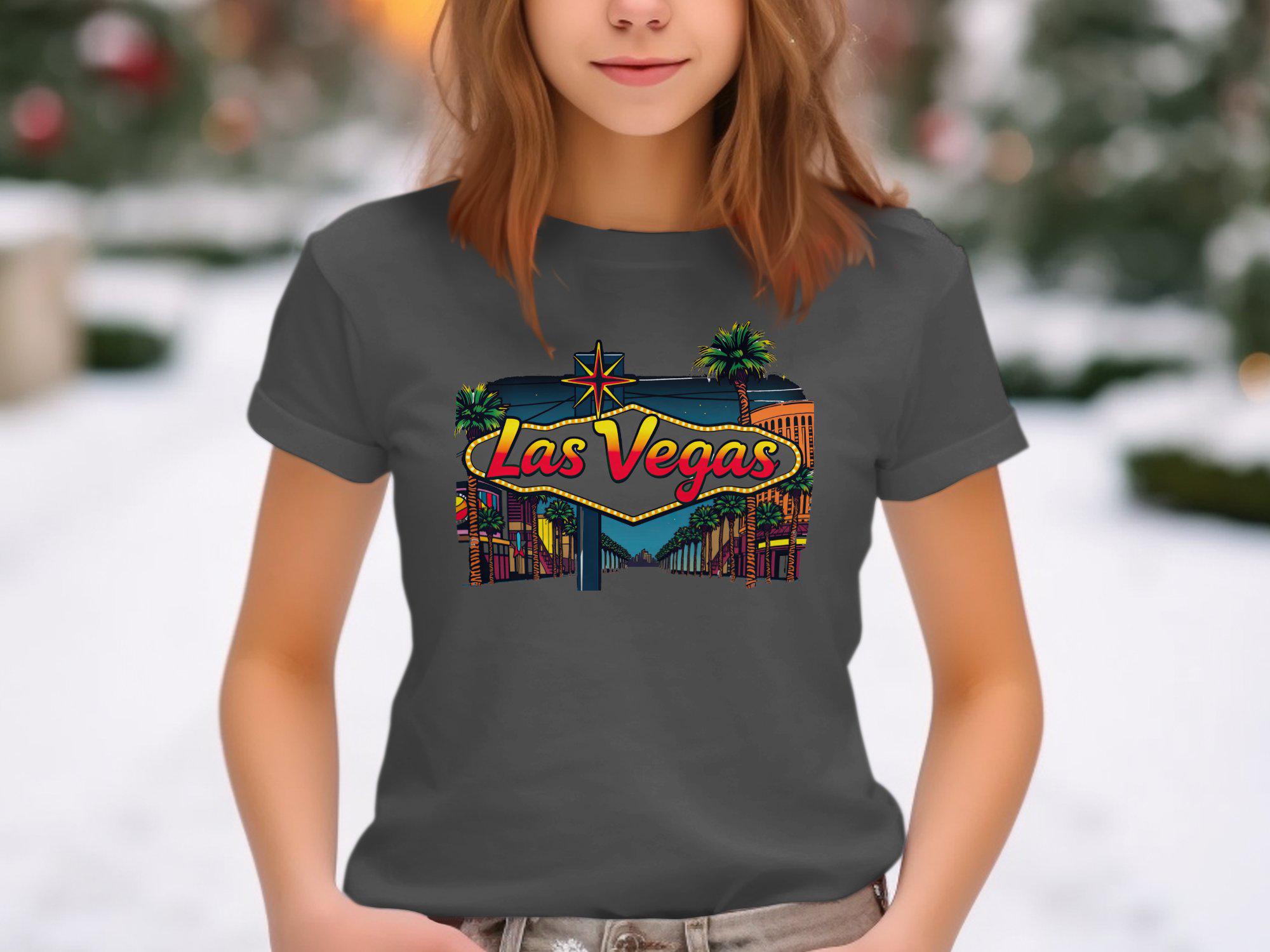 Las Vegas Graphic T-shirt: Vibrant Strip Souvenir Tee - Etsy