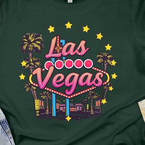 Las Vegas Graphic Tee, Vintage Las Vegas T-Shirt, Retro Las Vegas Sign Shirt, Vegas Souvenir Shirt, Nevada Tourist Tee