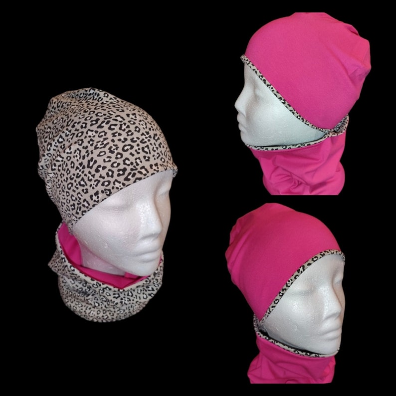 Beanie and loop V2 Pink Leo