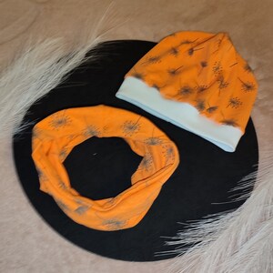 Beanie and loop neon orange