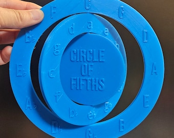 Random Color Rotating Circle of Fifths Music Theory 3D Print