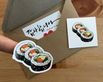 Kimbap / Sushi Sticker | Korean Sticker- Korean Food Sticker-Korean stationery-Korean stationary- Korean Aesthetic -Kpop Sticker-Kpop decal