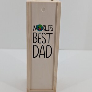 Best Dad Gift Box.  Wine Box sustainable wood box with wood wool packing, despatched in twin wall carton.