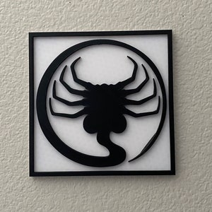 Decoración de pared 3D Facehugger Alien
