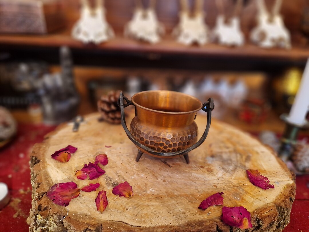 Petit Chaudron De Sorcière En Cuivre Chaudron Rituel