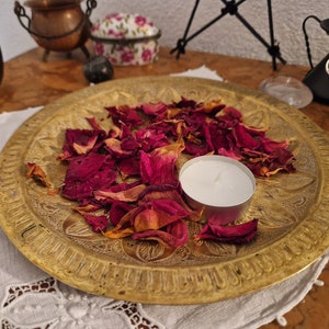 Brass/Copper Offering Tray/Cup - Altar Tool for Witches, Wizards, Pagans, Wiccans, Rituals - Magic - Curiosities