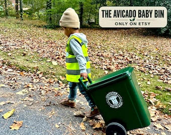 Custom Toddler Trash Bin Rolling Bin Garbage Man Halloween Costume Kids Garbage Can Personalized