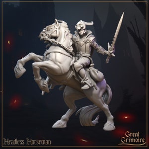 Headless Horseman by Great Grimoire Tabletop D&D Fantasy Resin Printed