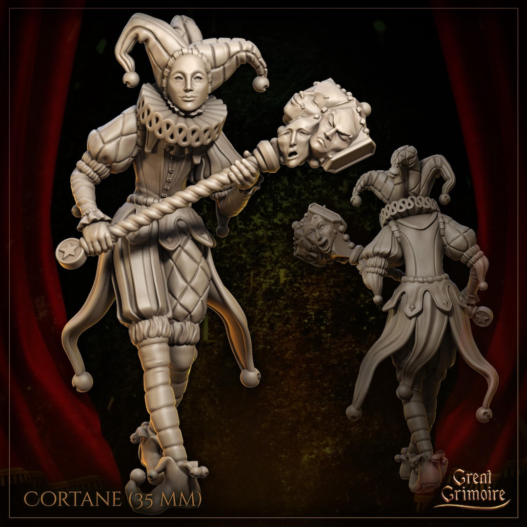 Killer Clown Jester Miniature With Hammer Dnd 5e Bard Rogue