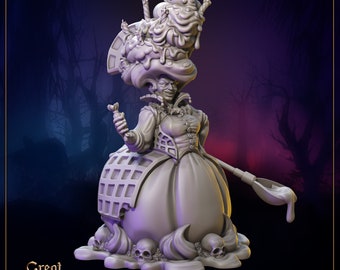 Candy Witch Miniature, 35mm Resin Printed D&D Tabletop RPG