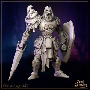 William Sugarfield Undead Candy Knight by Great Grimoire Tabletop D&D Fantasy Resin Printed