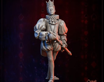 35mm or 75mm Aurelius the Young King by Great Grimoire Tabletop D&D Fantasy Resin Printed