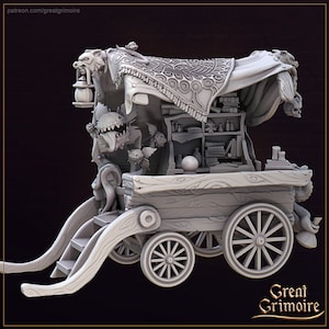 35mm Magic Cart by Great Grimoire Tabletop D&D Fantasy Resin Printed