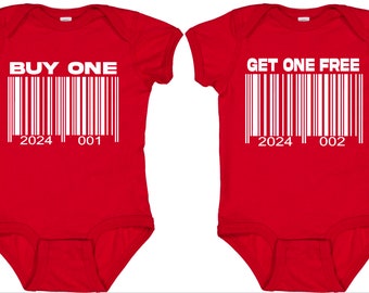 Buy One Get One Twin Free Onesie Set, Funny Twin Onesie Set, Best Friends Twin Onesies, Buy One Get One Twin Bodysuit