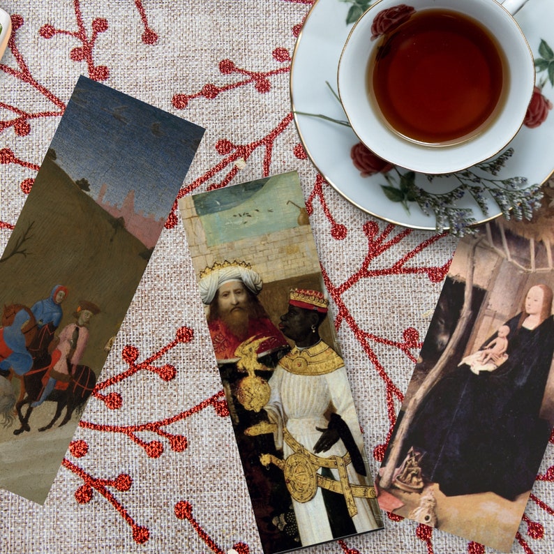 Orthodox &amp; Catholic Art Printable Bookmarks Medieval Advent Nativity Byzantine Three Kings Gift ...