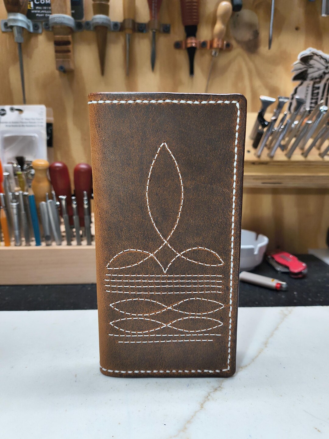 Hand Made Roper Wallets Handmade Leather Roper Wallet - Etsy