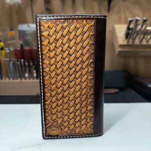 Handmade Hand Tooled Roper Wallet - Etsy
