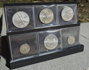 Coin Flip Display Stand (2 Tier) – Showcase Coins in Flips