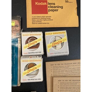Polaroid Kodak Bulbs Cleaner Optical Filter Print Mount Some Incomplete Vtg Lot image 6
