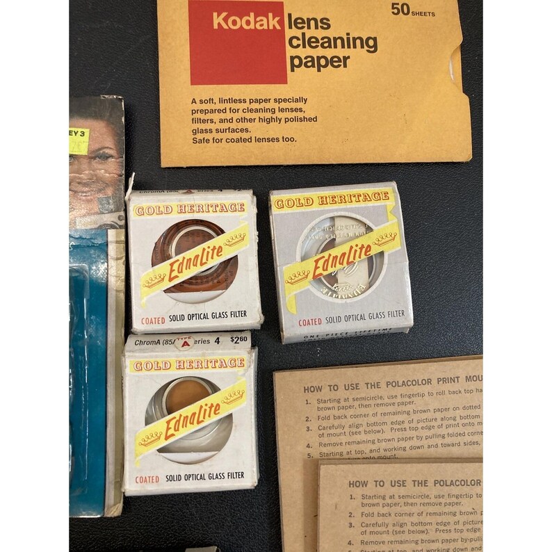 Polaroid Kodak Bulbs Cleaner Optical Filter Print Mount Some Incomplete Vtg Lot image 6