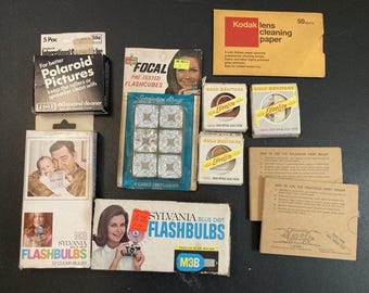 Filtro óptico para limpiador de bombillas Polaroid Kodak, soporte para impresión, algunos lotes vintage incompletos