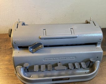 Perkins Brailler Vtg Braille Writer W/ Cover Backspace Needs
