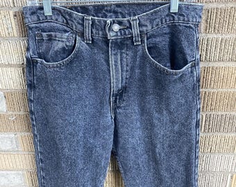 Levi's Jeans Mens 31x30 Black Gray Acid Wash Vtg Straight Leg Made in USA