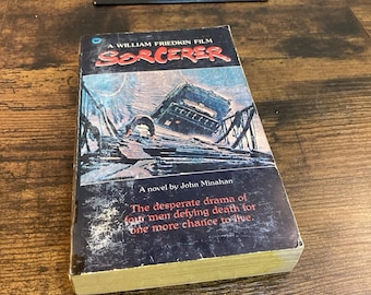 Sorcerer Movie Novel by John Minahan Warner Books First Printing 1977 Vtg Horror