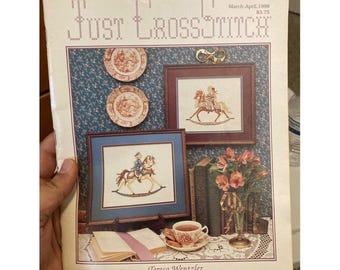 Just Cross Stitch Magazine March April 1988 Teresa Wentzler Nantucket Designs +