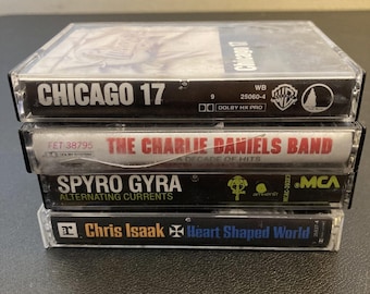 Cassette Tape Lot Chicago Chris Isaak Charlie Daniels Spyro Gyra Rock Variety