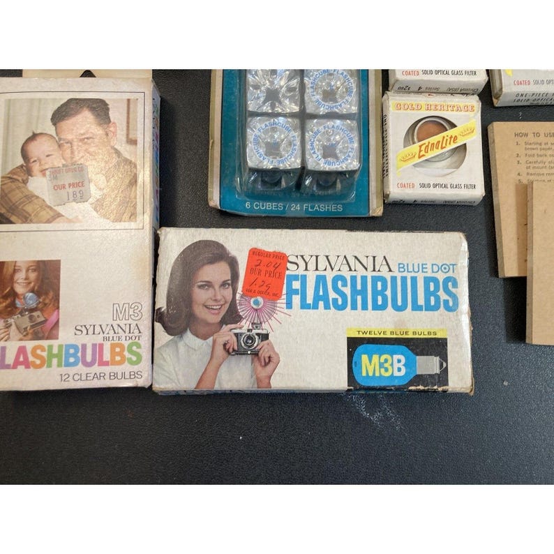 Polaroid Kodak Bulbs Cleaner Optical Filter Print Mount Some Incomplete Vtg Lot image 2