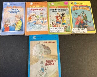 Lotto di 5 libri di Judy Blume: Fudge, Superfudge, Sheila the Great, A Mania, Iggy's House
