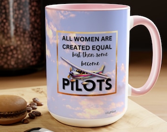 Woman Pilot gift mug, Student Private Pilot, Airplane Mug, Aviation Student motivational gift, Flight School, funny Pilot mug, CFI gift