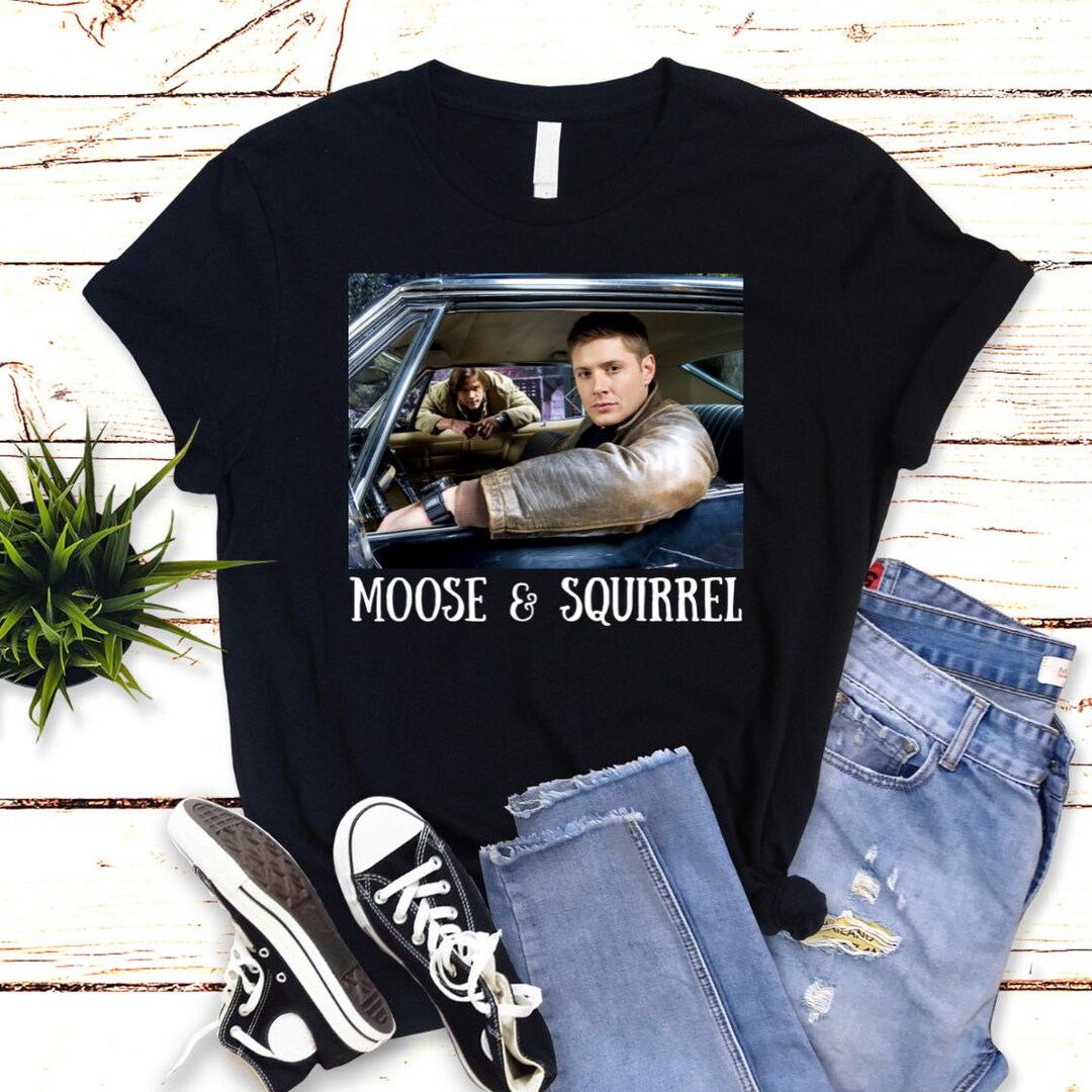 Supernatural Fan T-shirt | Sam and Dean Moose & Squirrel Graphic Tee - Etsy
