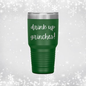Vaso Drink Up Grinches, tazas navideñas, tazas de café divertidas, tazas de café navideñas, tazas de café, tazas de moda