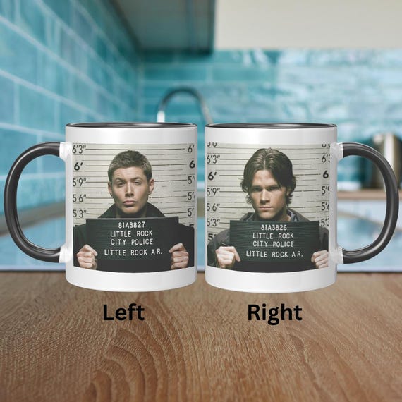 Sam & Dean Winchester Mugshot Coffee Mug, Winchester Coffee Sam & Dean Winchester Mugshot Coffee Mug, Winchester Coffee
