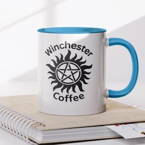 Winchester Coffee Mug, Supernatural Coffee Mug, Anti-Possession Symbol, Supernatural Fan Gift, Winchester Brothers, Sam & Dean Coffee Cup