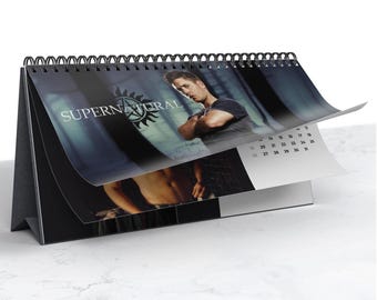 Calendario de escritorio de Supernatural: regalo para fans de Sam y Dean Winchester