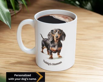 Personalized Dachshund Coffee Mug, Dog Lover Gift