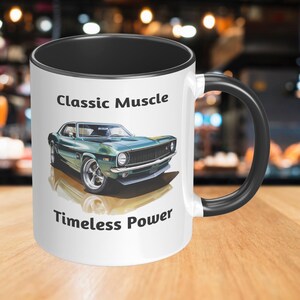 Muscle Car Mug, Vintage Car Mug, Retro Muscle Car Coffee Cup, Birthday Gift, Classic Muscle, Built to Last, Chevy Camaro Coffee Mug