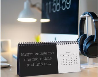 Funny Sarcastic Desk Calendar | Unfiltered Workplace Humor