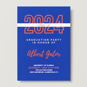 Invito alla laurea dell'Università della Florida I Invito alla laurea UF I Modello modificabile I Download immediato I Canva